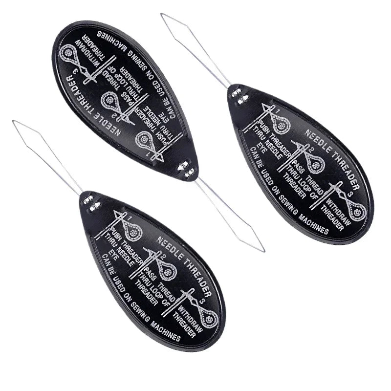 10-Pack Black Sheet Needle Threaders – DIY Sewing Tool Set