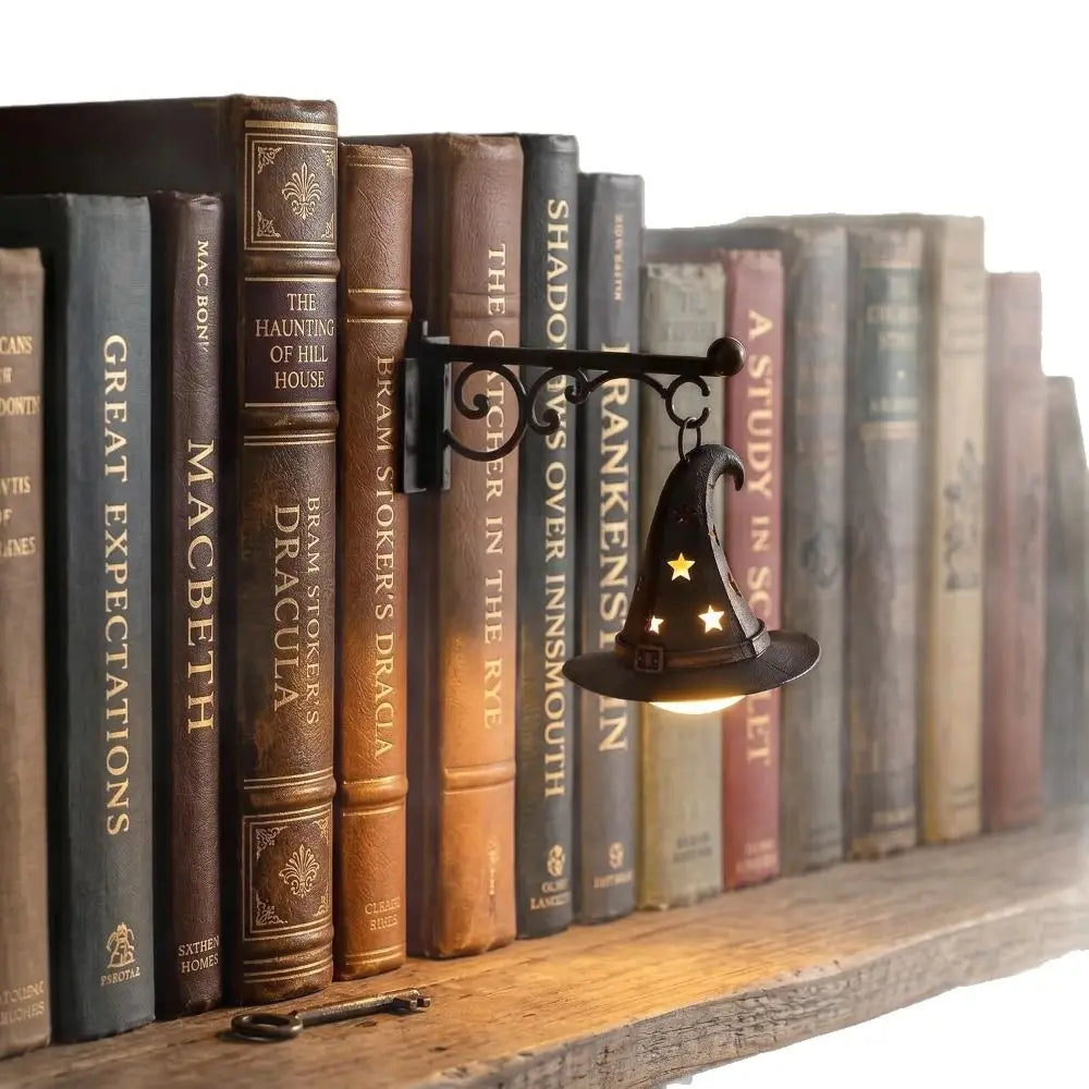 Halloween Ghost Library Shelf Lantern LED Night Light Décor