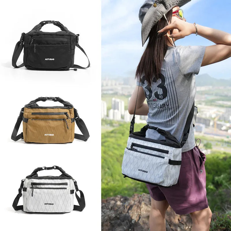 Men's Lightweight Plaid Crossbody Bag – Casual Shoulder Bag