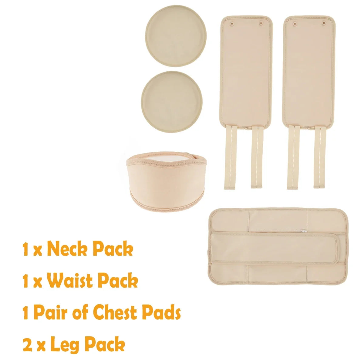 Reusable Castor Oil Pack Wrap Kit – Adjustable Waist & Neck