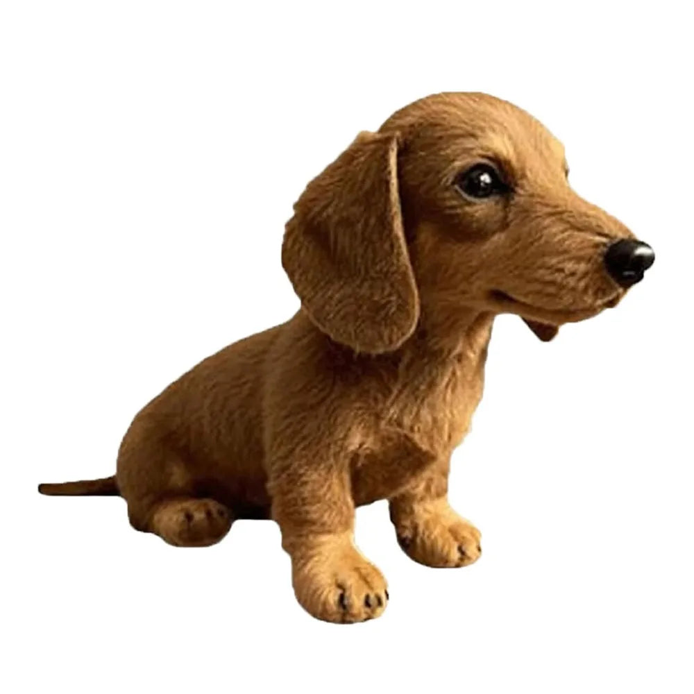 Realistic Dachshund Plush Toy – Soft Stuffed Dog Companion