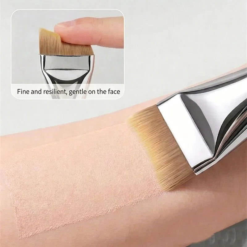 Ultra Thin Crescent Foundation Brush | Rhinestone Handle