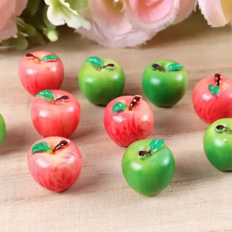 10Pcs Miniature Fruit 3D Resin Models DIY Dollhouse Accessory