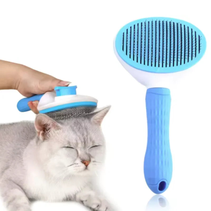 Self-Cleaning Pet Grooming Brush – Dog & Cat Dematting Comb