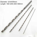 HSS Extra Long Twist Drill Bits Set 2–6mm | 160–300mm