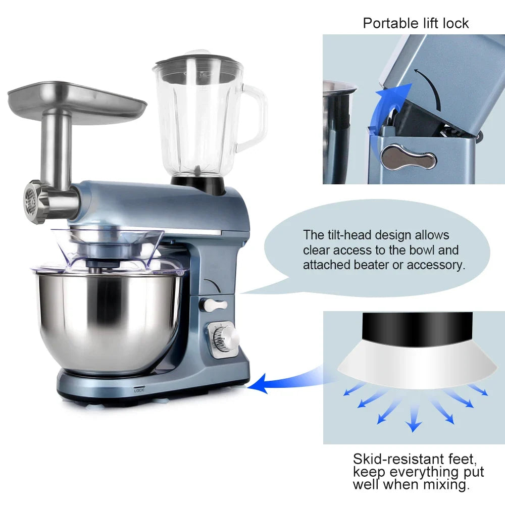 1000W Electric Stand Mixer 5L – Multifunctional Food Processor