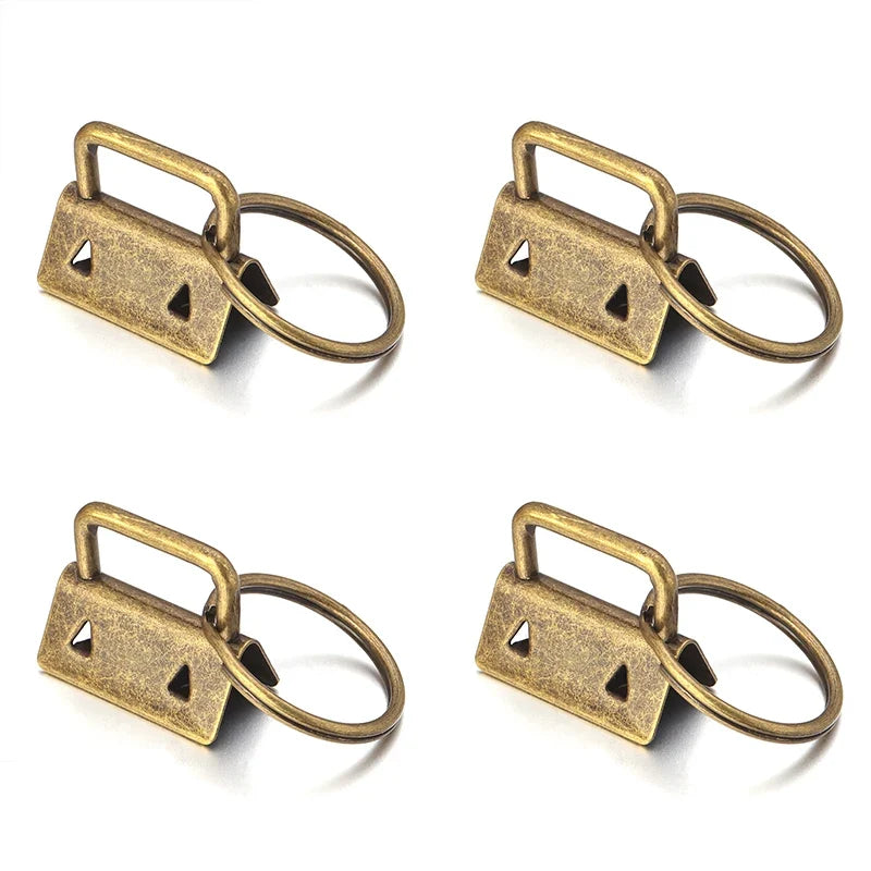 10pcs Metal Belt Clip Key Fob Foldover Connector DIY Hardware