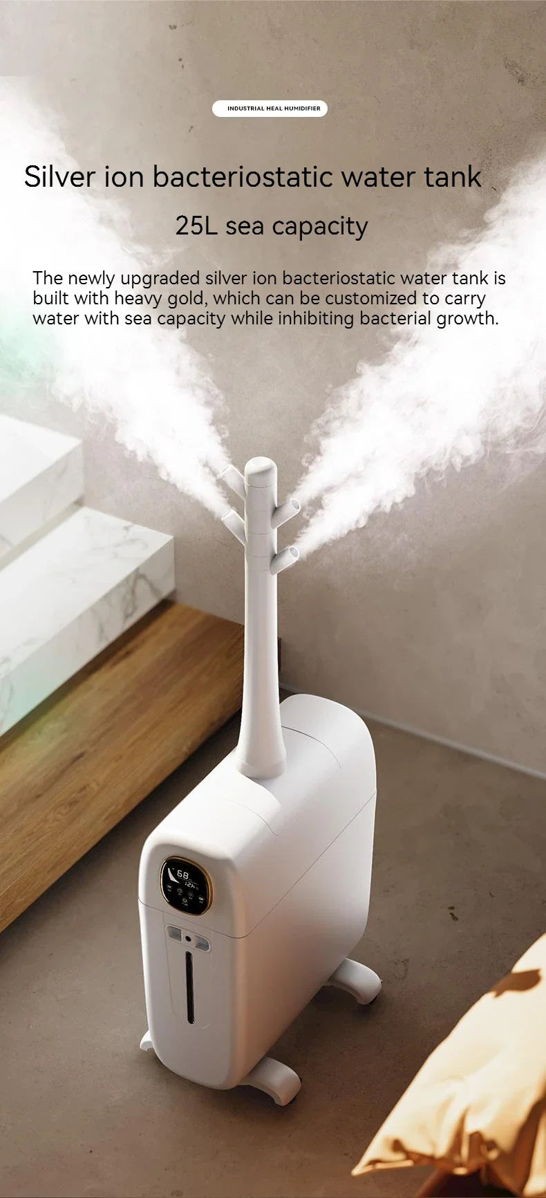 25L Ultrasonic Humidifier & Aroma Diffuser – Large Home & Office