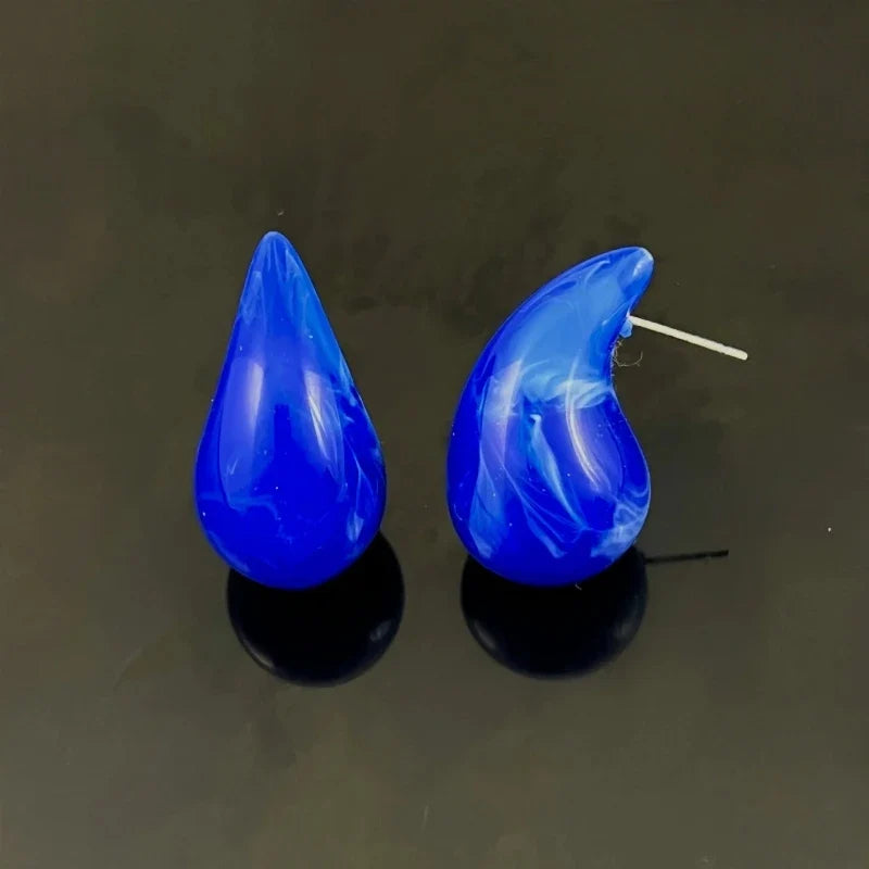 Women's Acrylic Waterdrop Stud Earrings – Lightweight Fashion