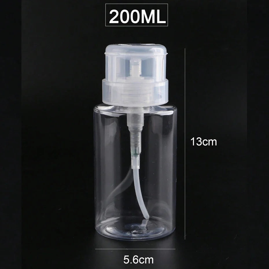 200ml Refillable Nail Polish Remover Pump Dispenser Bottle