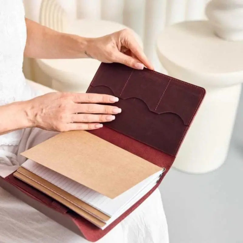 PU Leather Refillable Journal Cover | Pen Loop & Pockets
