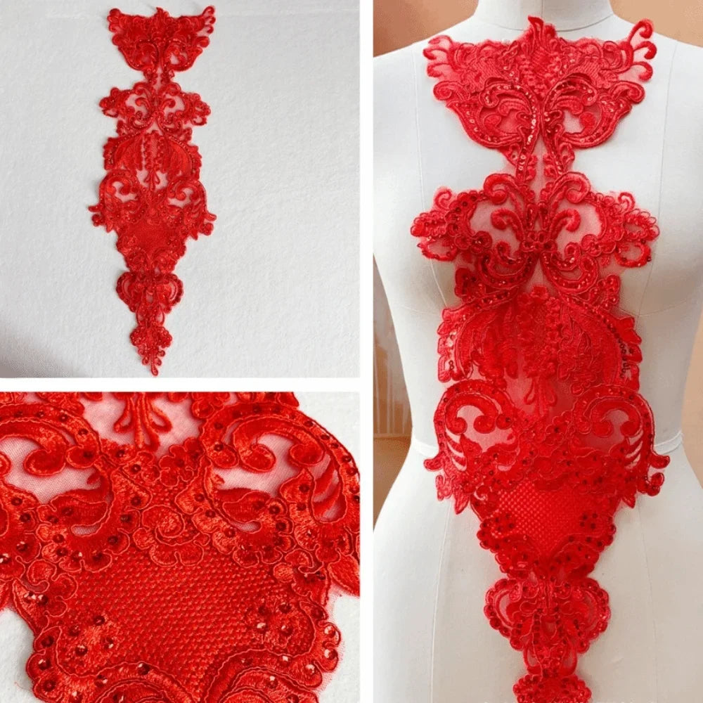 Large Sequin Embroidery Flower Patch – Dance Costume Appliqué