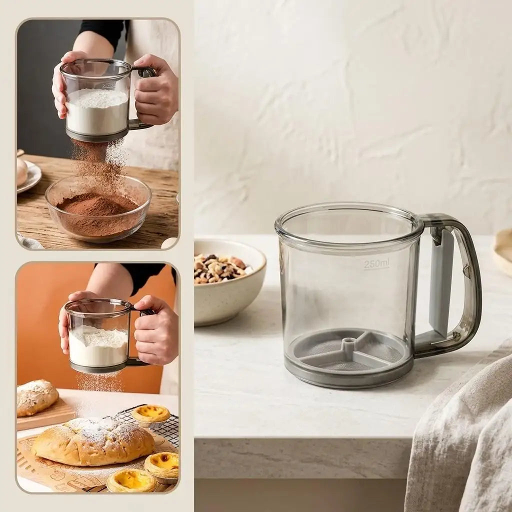 Handheld Flour Sifter Fine Mesh Powder Sieve | Baking Tool