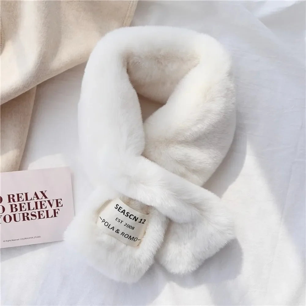 Women's Soft Thickened Knit Cross Scarf – Warm Winter Neckerchief
