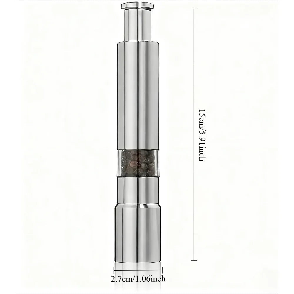 FEB.WIND Manual Salt & Pepper Grinder – One-Handed Steel Mill