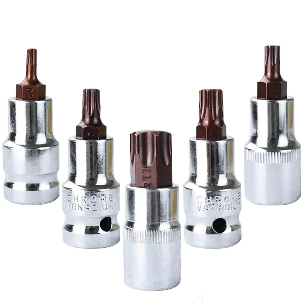 Torx Bit Socket T20–T70 | 1/2" Drive Alloy Steel | DAZZLEEX