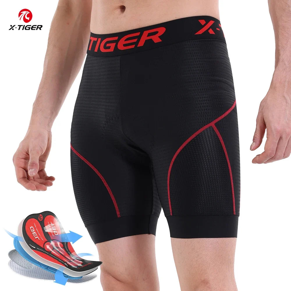 X-TIGER Men's Gel Cushion MTB Road Cycling Shorts