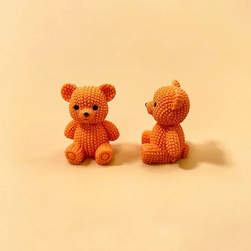 Mini Bear Resin Figurine Fairy Garden Micro Landscape Ornament