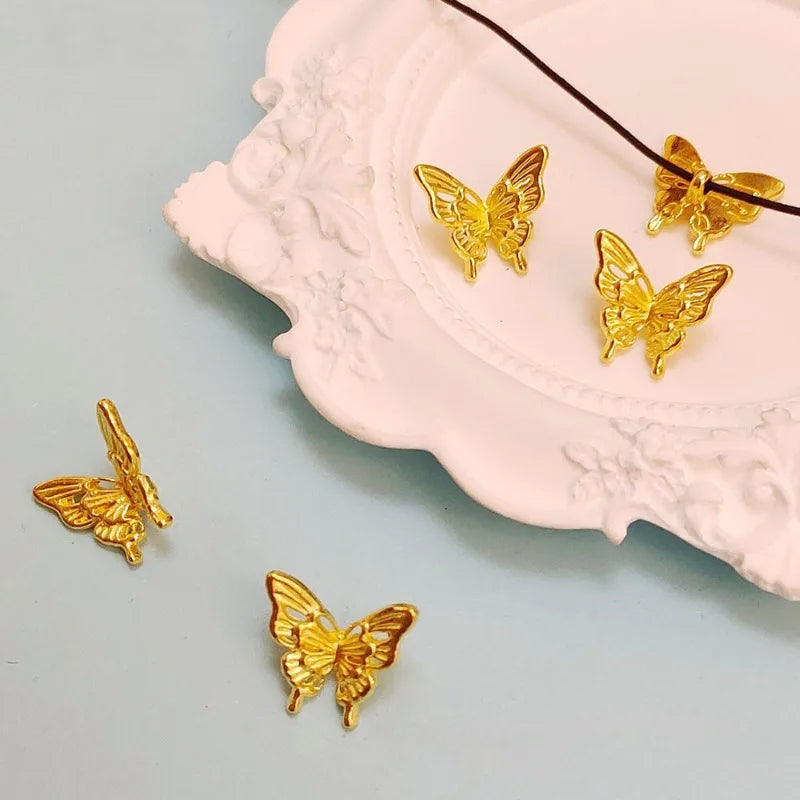 20Pcs Antique Silver Butterfly Charms for DIY Jewelry Making