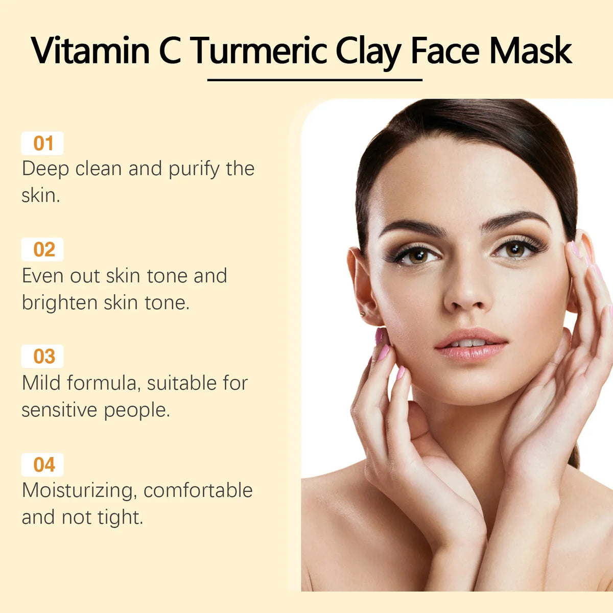 Turmeric Vitamin C Clay Face Mask – Brighten & Deep Cleanse