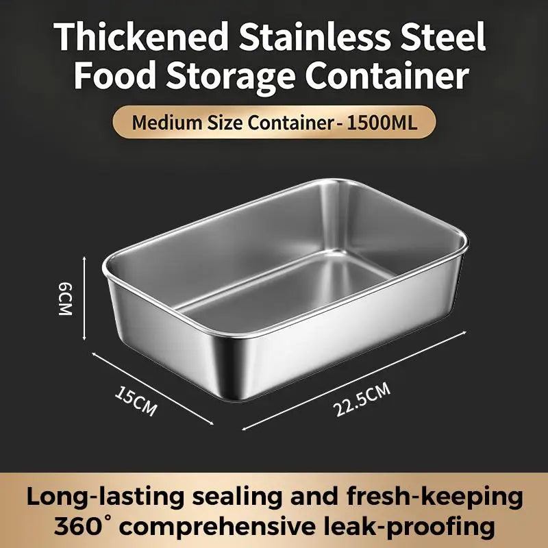 Stainless Steel Food Storage Container with Airtight Lid