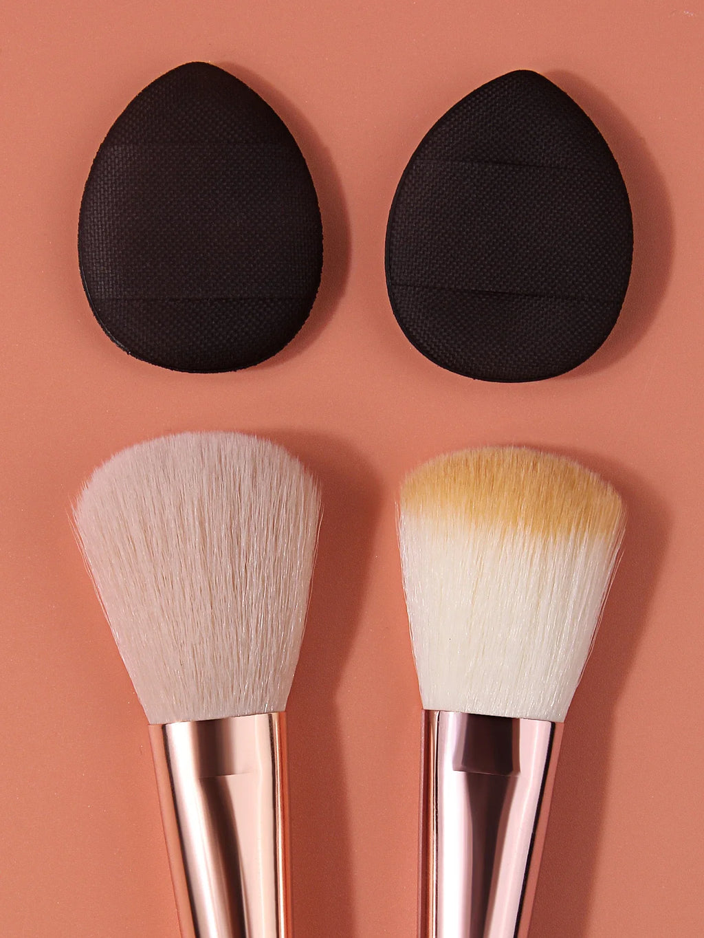 4Pcs Fluffy Makeup Brush Set – Foundation, Blush & Concealer