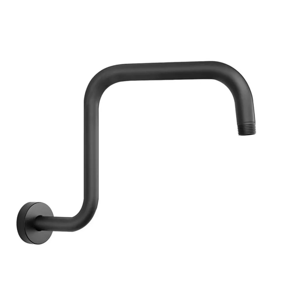 Wall Mounted Stainless Steel Shower Head Bracket & Arm | Silver/Black