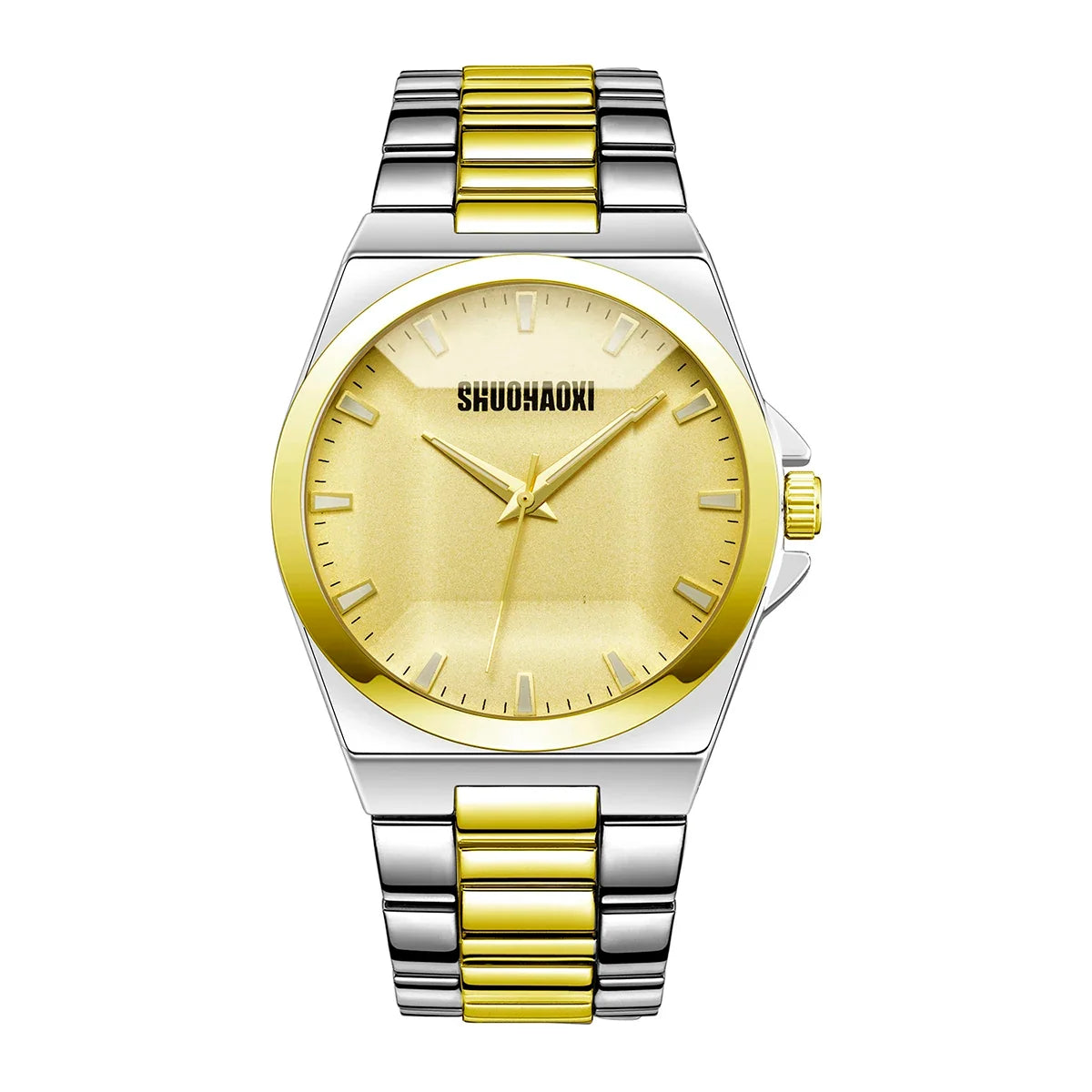 REBIRTH Men's Stainless Steel Quartz Watch – Waterproof