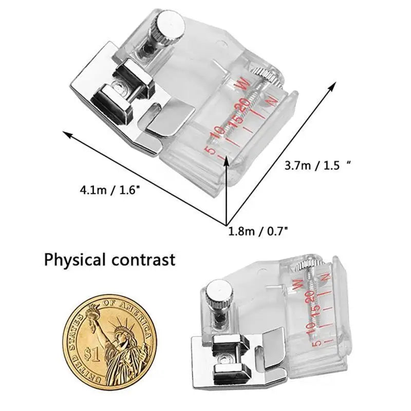 Adjustable Bias Tape Binding Presser Foot – 5–20mm Width