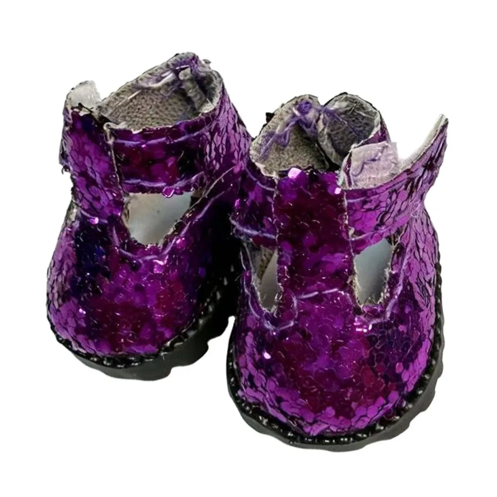 Miniature Sequin Doll Shoes 3.5cm | 1/6 Scale Dress-Up Gift