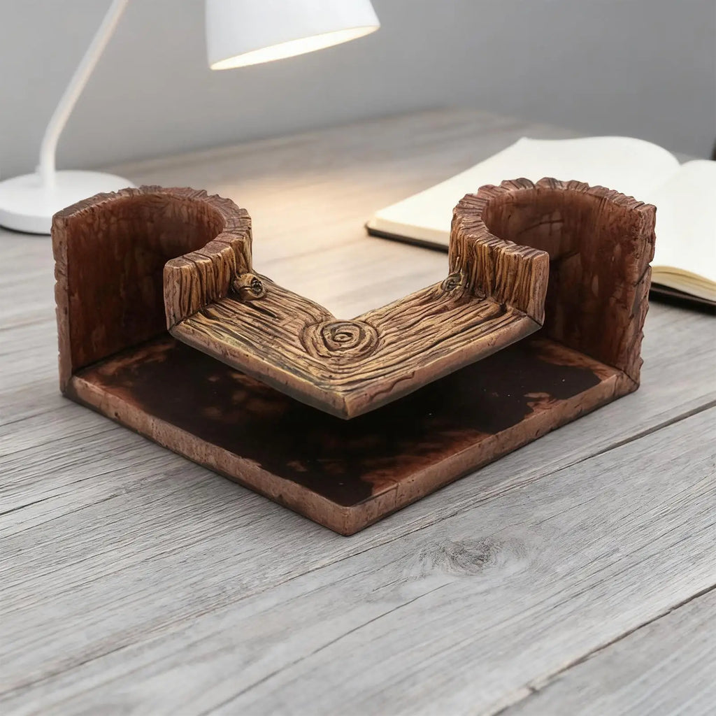 Wood Grain Aquarium Tunnel Cave – Fish & Shrimp Shelter Decor