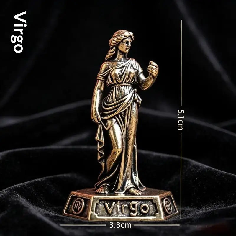 Vintage Metal Zodiac Figurine Sculpture | Home Decor & Gift