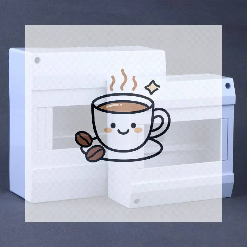 1-8P Flame Retardant ABS Circuit Breaker Surface Mount Enclosure Box