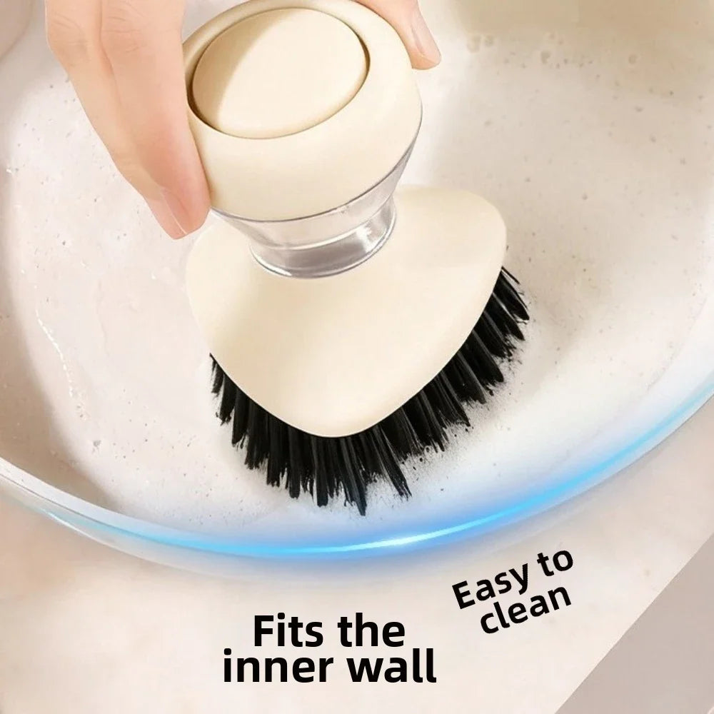 Self-Dispensing Dish Brush | Ergonomic Grip & Round Bristles