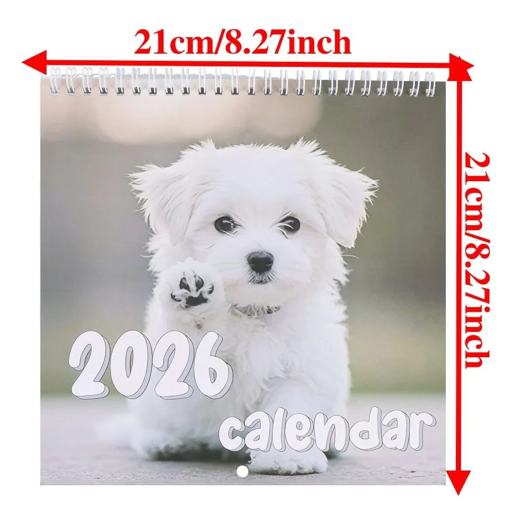 2026 Dog Wall Calendar – Illustrated 12-Month Planner | Pet Lovers