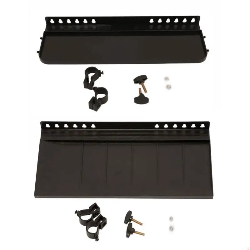 Matte Black Painting Tray Attachment | Easel Art Supply Shelf