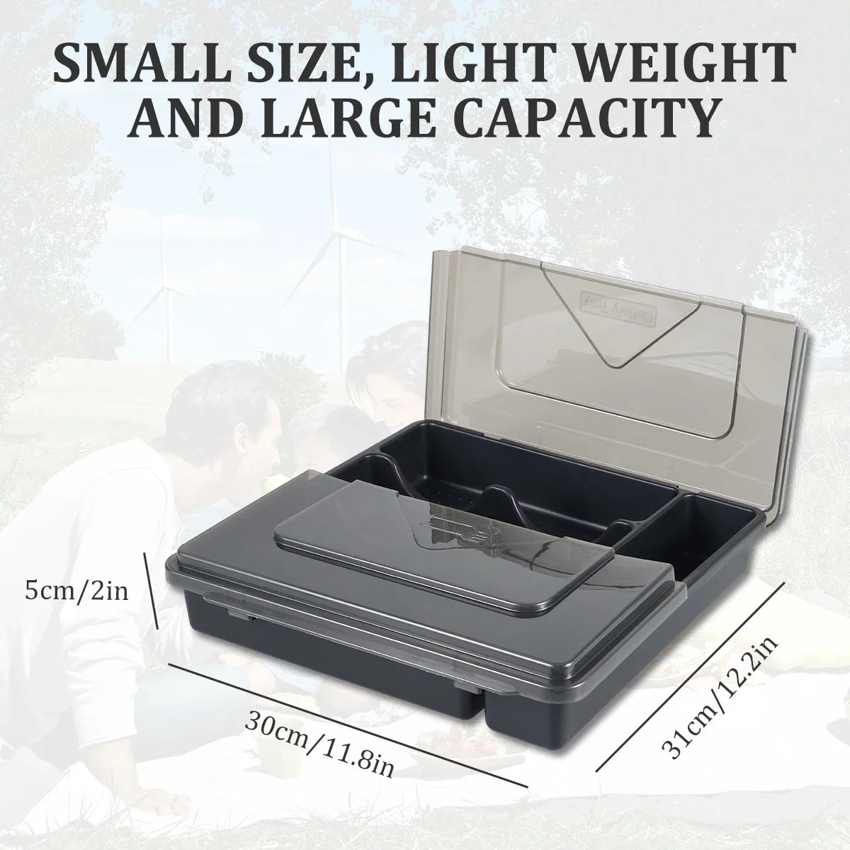5-Compartment Flatware Storage Case – Portable Cutlery Organizer