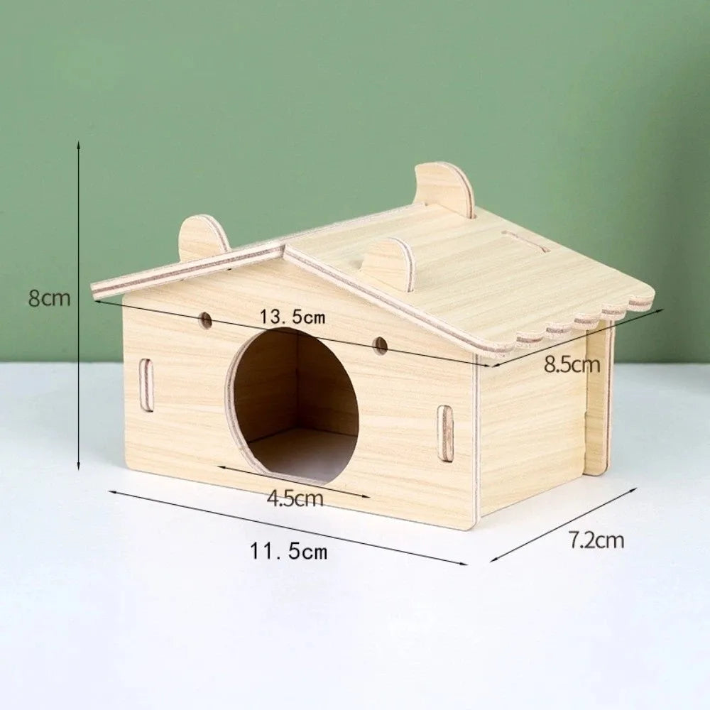 Wooden Hamster Villa Seesaw Swing Climbing Cage Toy