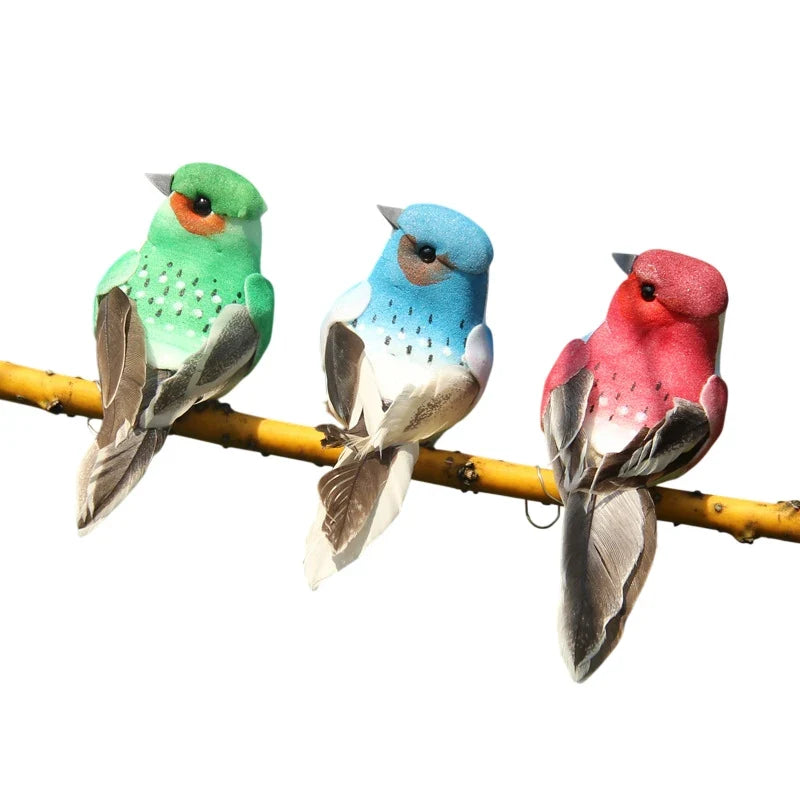 Realistic Feathered Bird Figurine for Garden & Craft Décor