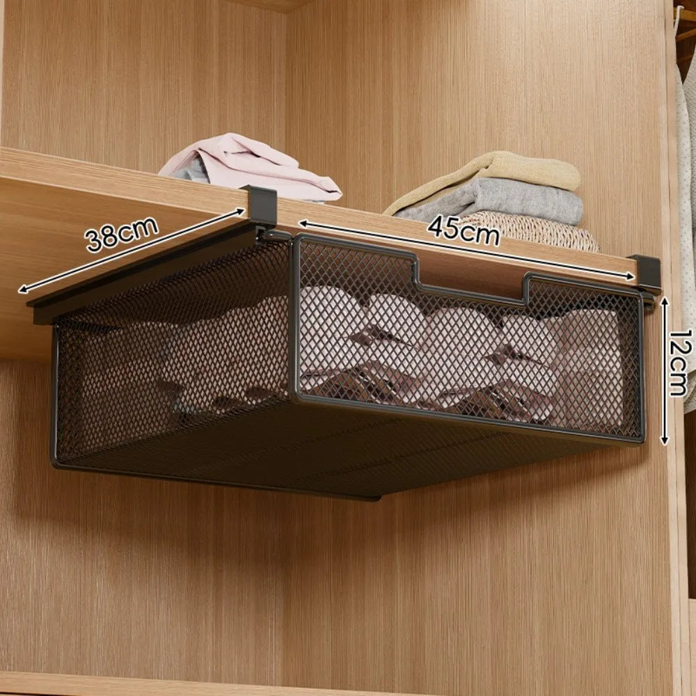 Under-Shelf Hanging Storage Basket | Pull-Out Cabinet Organizer