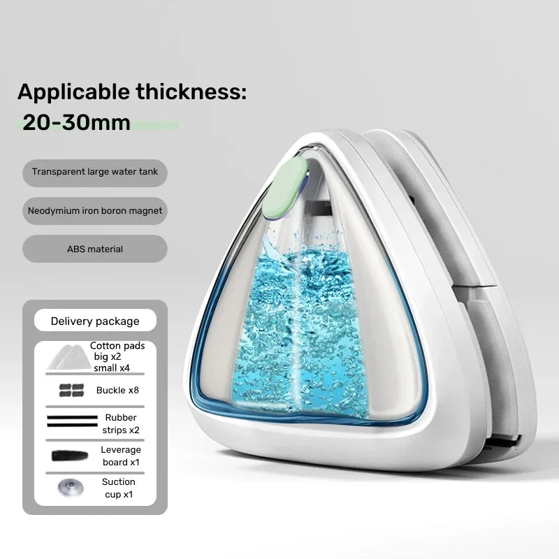 Double-Sided Magnetic Glass Cleaner – Window Wiper for Home