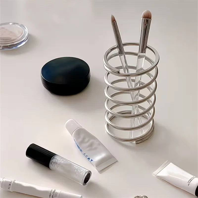 Stainless Steel Makeup Brush Holder – Spiral Hollow Organizer
