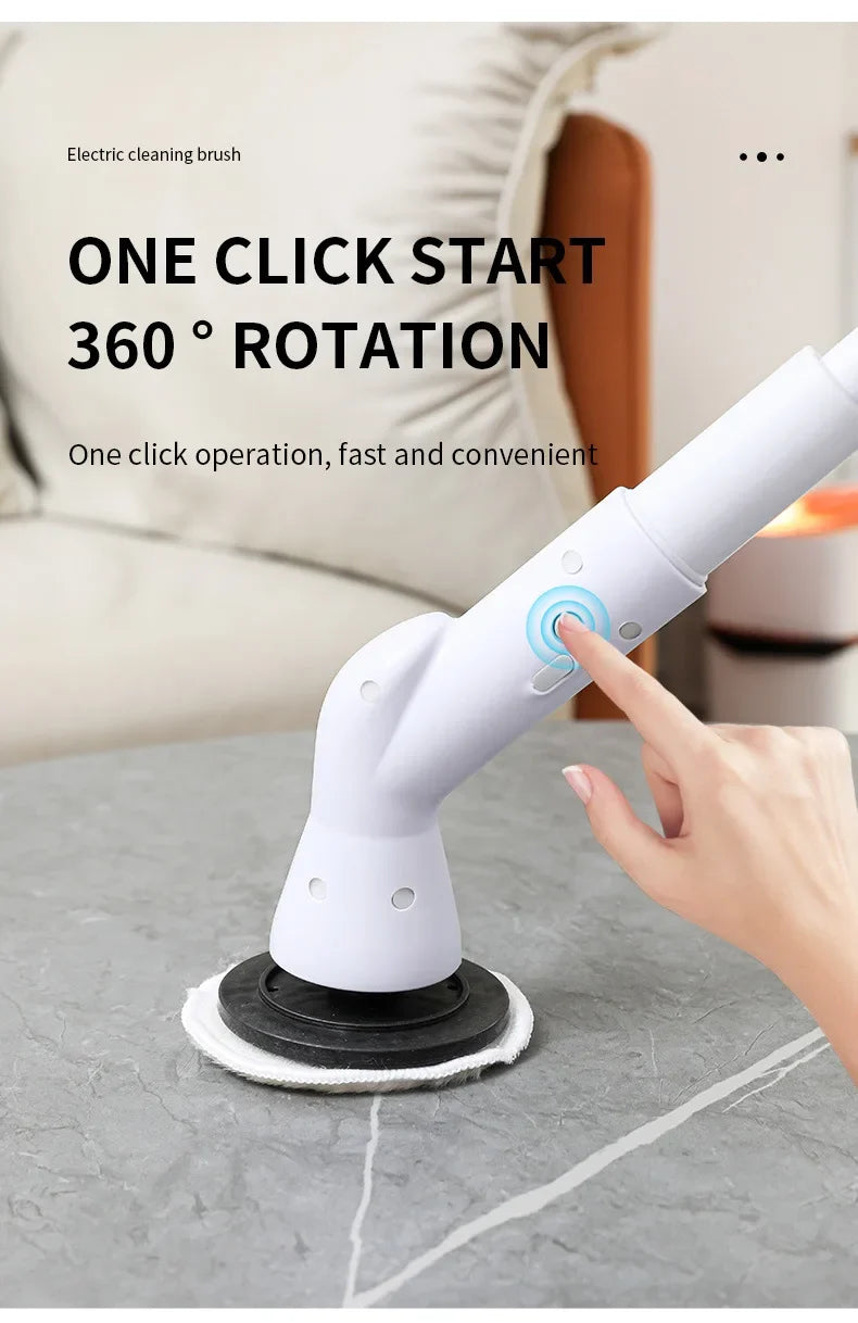 Wireless Electric Cleaning Brush – Telescopic Long Handle