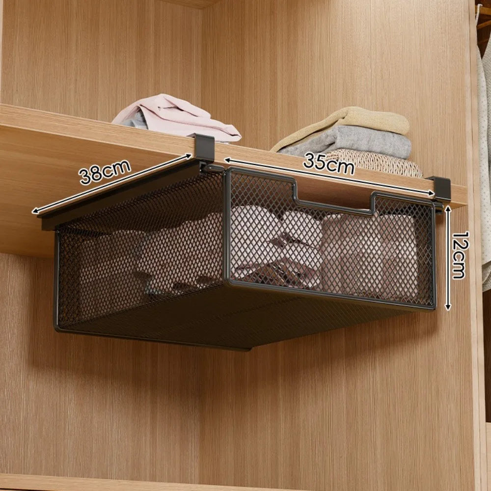 Under-Shelf Hanging Storage Basket | Pull-Out Cabinet Organizer