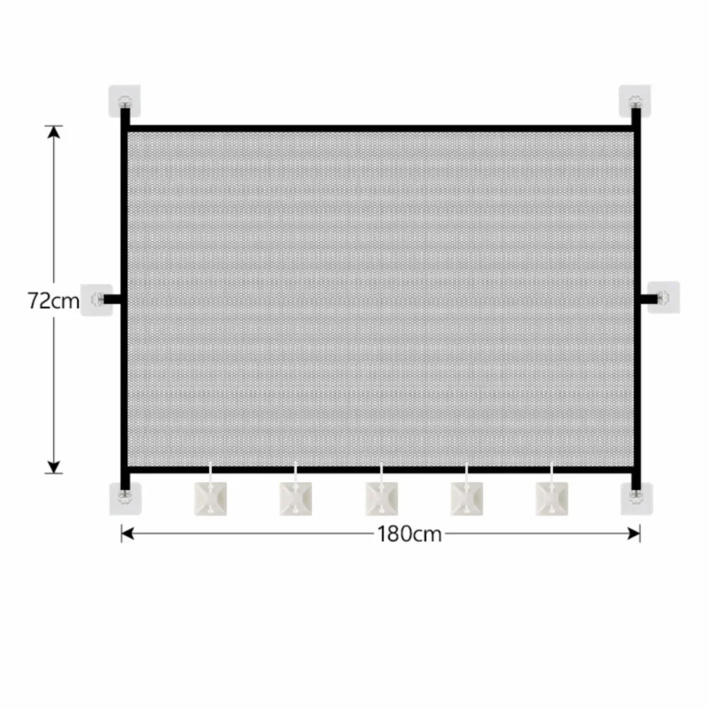 Retractable Folding Mesh Pet Safety Gate with Hooks | Dog Barrier