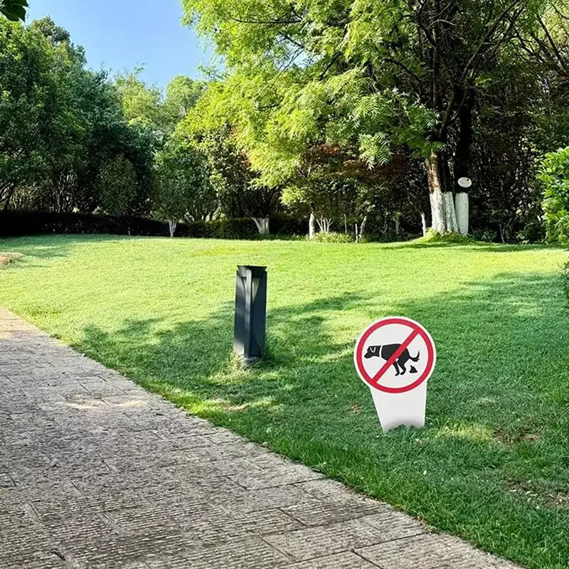 No Dog Poop Waterproof Yard Sign with Garden Stake | Outdoor