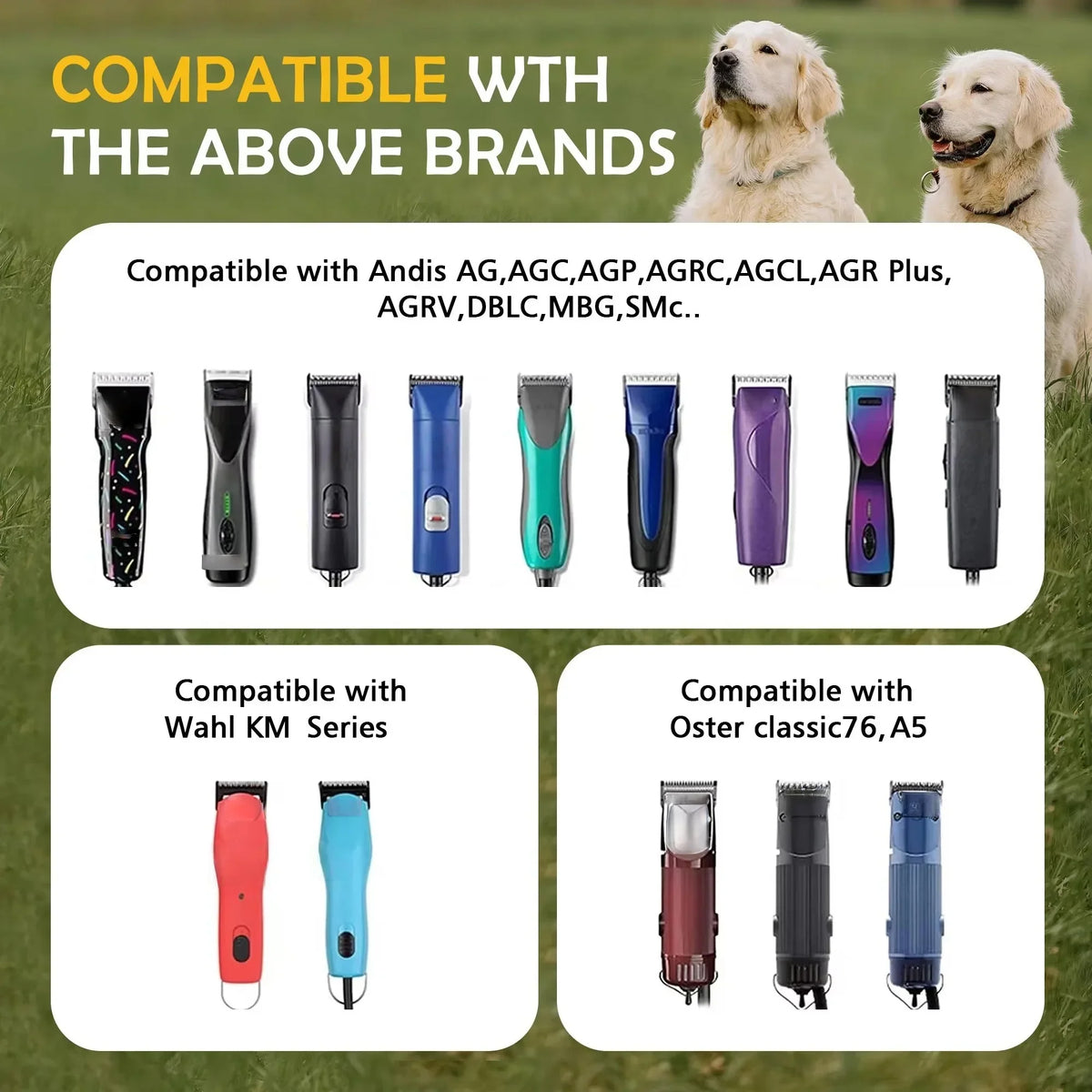 SHINON Ceramic Dog Clipper Blade – Andis Oster A5 Wahl KM