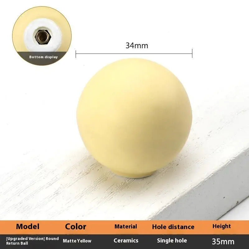 Nordic Ceramic Macaron Kids Cabinet Knobs & Drawer Handles
