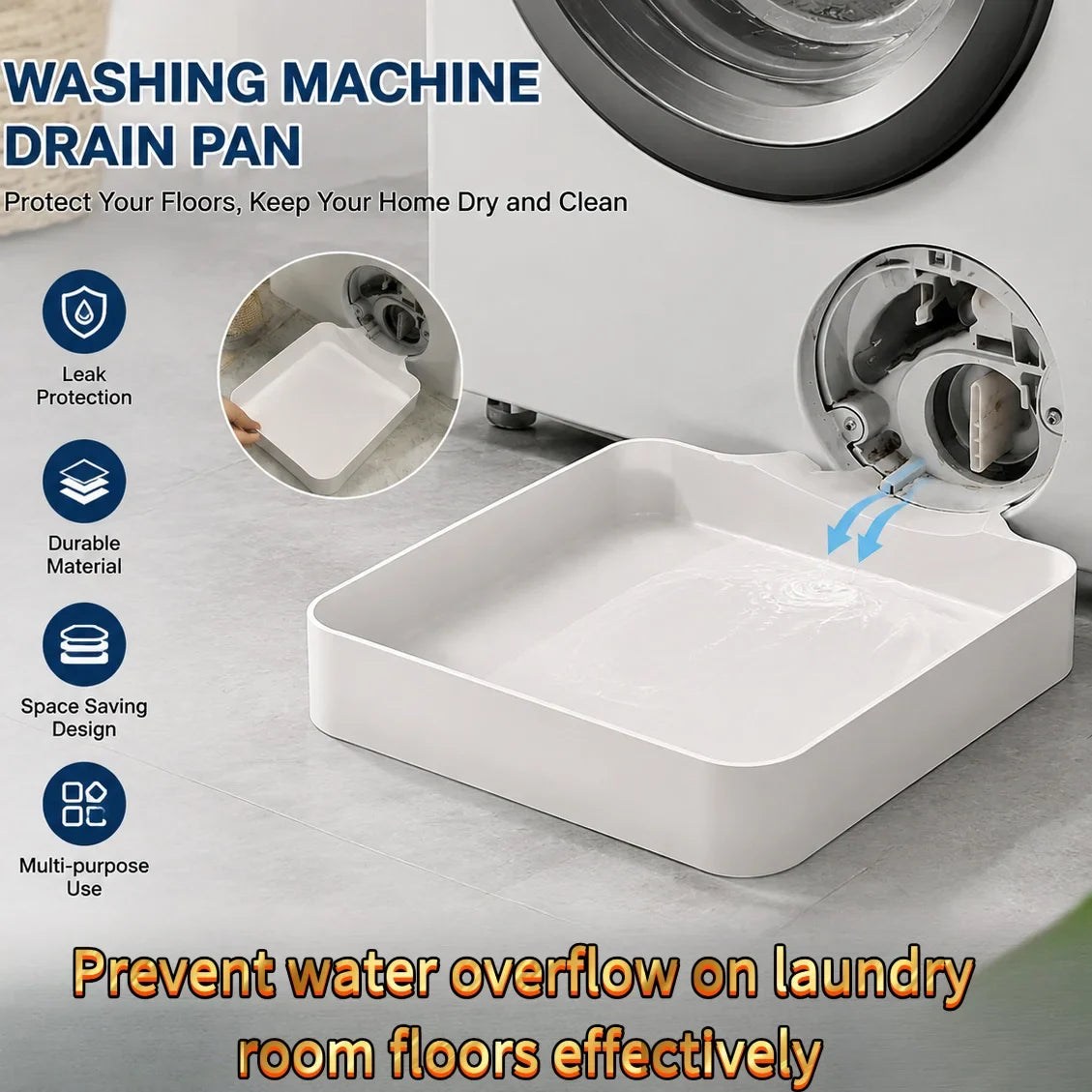 Washing Machine Drip Tray – Collect Water & Lint