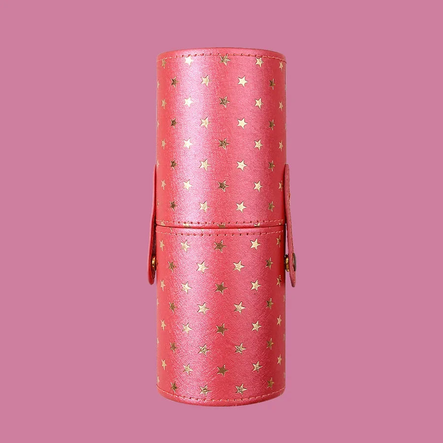 Portable Dustproof Makeup Brush Holder with Lid – Multi-Color